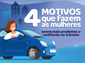 mulheres prudentes no trânsito